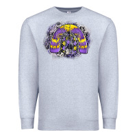 Heather Grey halloween rainbow Premium Sweatshirt - CowhideDigitalArt