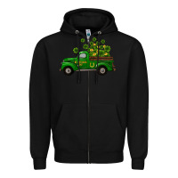 Black st patricks truck shamrock horseshoe gold Zipper Hoodie - RanaPortraitStore
