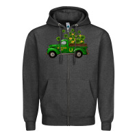 Charcoal Heather st patricks truck shamrock horseshoe gold Zipper Hoodie - RanaPortraitStore