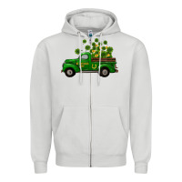 Dove Grey st patricks truck shamrock horseshoe gold Zipper Hoodie - RanaPortraitStore
