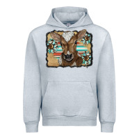 Heather Grey western wreath baby calf Urban Hoodie - BarkalooDesign