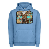 Pigment Pebble Blue western wreath baby calf Urban Hoodie - BarkalooDesign