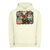 Pigment Pistachio western wreath baby calf Urban Hoodie - BarkalooDesign