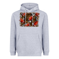 Heather Grey christmas football Heavyweight Hoodie - RanaPortraitStore