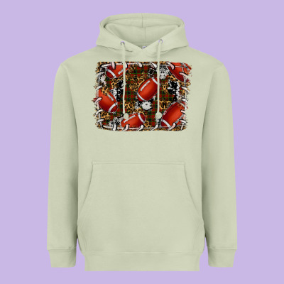 Christmas Football Heavyweight Hoodie Designed By Ranaportraitstore