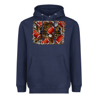 Navy christmas football Heavyweight Hoodie - RanaPortraitStore