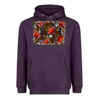 Plum christmas football Heavyweight Hoodie - RanaPortraitStore