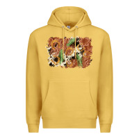 Antique Gold horseshoe cowhide cactus background Premium Hoodie - AdoDesignShop