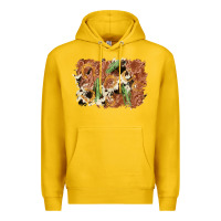 Lemon horseshoe cowhide cactus background Premium Hoodie - AdoDesignShop