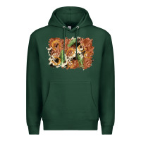 Sports Green horseshoe cowhide cactus background Premium Hoodie - AdoDesignShop