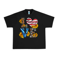 Black love with sunflowers and usa flag Urban Heavy Tee - Artiststas