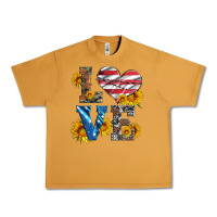 Peanut Butter love with sunflowers and usa flag Urban Heavy Tee - Artiststas