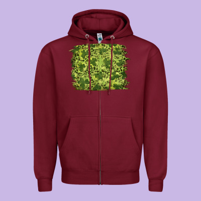 Zipper Hoodie st patricks day shamrock leopard background