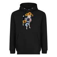 Black heifer cow Heavyweight Hoodie - RanaPortraitStore