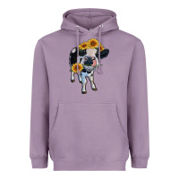 Lavender heifer cow Heavyweight Hoodie - RanaPortraitStore
