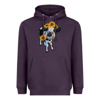 Plum heifer cow Heavyweight Hoodie - RanaPortraitStore