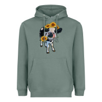 Sage heifer cow Heavyweight Hoodie - RanaPortraitStore