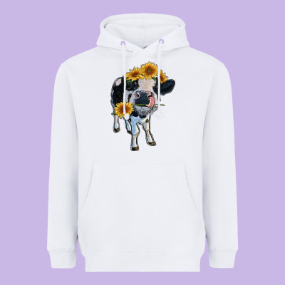 Heifer Cow Heavyweight Hoodie Designed By Ranaportraitstore