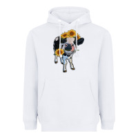 White heifer cow Heavyweight Hoodie - RanaPortraitStore