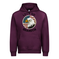 Mauve Wine Lets Go Brandon American Bald Eagle Urban Hoodie - Jasminsmagicworld