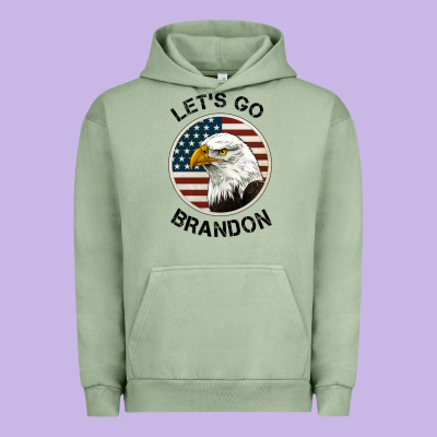 Lets Go Brandon American Bald Eagle Urban Hoodie Designed By Jasminsmagicworld