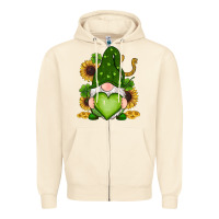 Sandshell st patricks day shamrock sunflowers gnomes Zipper Hoodie - RanaPortraitStore