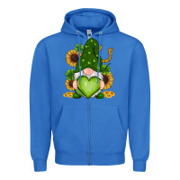 True Royal st patricks day shamrock sunflowers gnomes Zipper Hoodie - RanaPortraitStore
