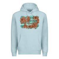 Blue Mist wood leather background Premium Hoodie - AdoDesignShop