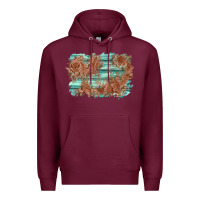 Burgundy wood leather background Premium Hoodie - AdoDesignShop
