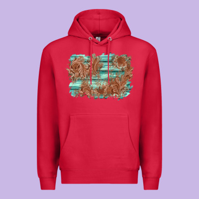 Wood Leather Background Premium Hoodie Designed By Adodesignshop