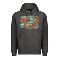 Charcoal Heather wood leather background Premium Hoodie - AdoDesignShop