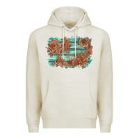 Oatmeal Heather wood leather background Premium Hoodie - AdoDesignShop