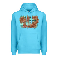 Ocean Blue wood leather background Premium Hoodie - AdoDesignShop