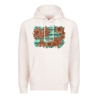 Pale Pink wood leather background Premium Hoodie - AdoDesignShop