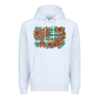White wood leather background Premium Hoodie - AdoDesignShop