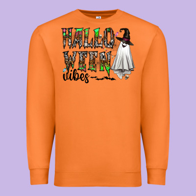 Halloween Vibes Premium Sweatshirt Designed By Cowhidedigitalart