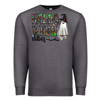 Charcoal Heather halloween vibes Premium Sweatshirt - CowhideDigitalArt