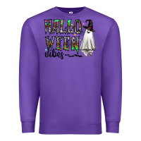 Purple halloween vibes Premium Sweatshirt - CowhideDigitalArt