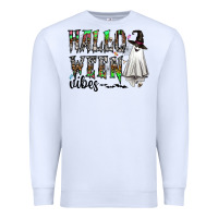 White halloween vibes Premium Sweatshirt - CowhideDigitalArt