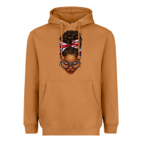 Meerkat union jack flag afro messy bun Heavyweight Hoodie - texasbilliewilder