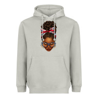 Moon Dust union jack flag afro messy bun Heavyweight Hoodie - texasbilliewilder