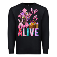 Black he is alive easter Premium Sweatshirt - Neo Western