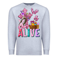 Heather Grey he is alive easter Premium Sweatshirt - Neo Western