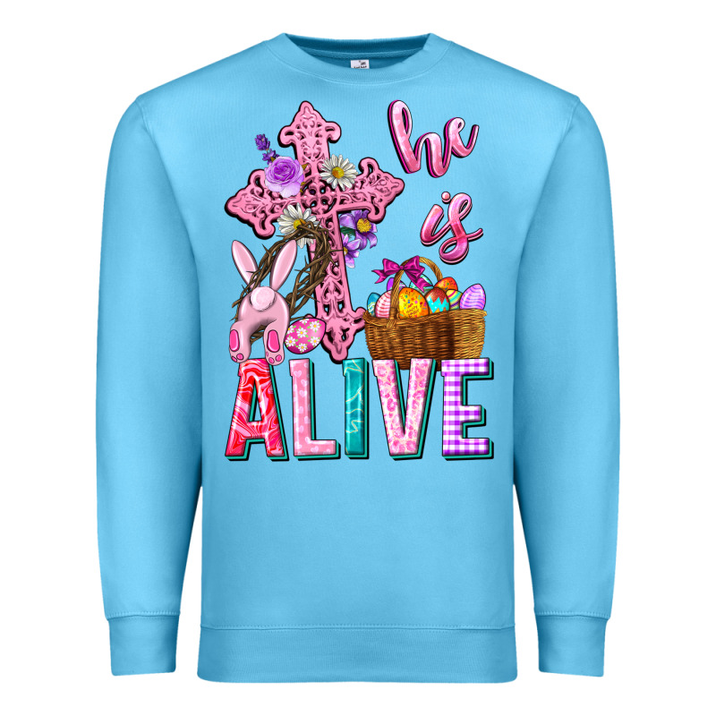 He Is Alive Easter Premium Sweatshirt by Neo Western | Teevron