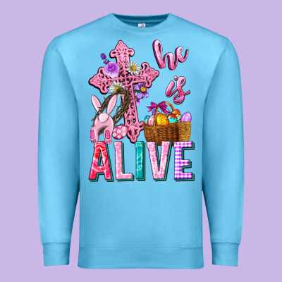 He Is Alive Easter Premium Sweatshirt Designed By Neo Western