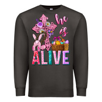 Smoke he is alive easter Premium Sweatshirt - Neo Western