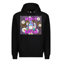 Black easter happy easter gnomes bunny daisys Premium Hoodie - Artiststas