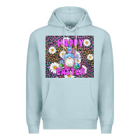 Blue Mist easter happy easter gnomes bunny daisys Premium Hoodie - Artiststas