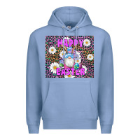 Colony Blue easter happy easter gnomes bunny daisys Premium Hoodie - Artiststas