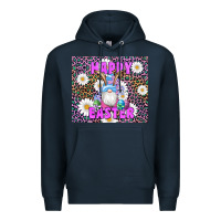 Navy easter happy easter gnomes bunny daisys Premium Hoodie - Artiststas